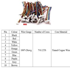 JST SH1.0mm SH1.25mm ZH1.5mm 2-10Pin Micro Connector PCB Socket Plug Wire Cable