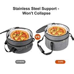 Wakaye Insulated Casserole Carrier for Hot or Cold Food, 9×13 Inches, Gray