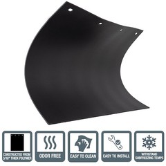 Buyers Products Rc18ppbpkgd Mudflaps, 18 In X 24 In, Polymer, Black, 1 Pr