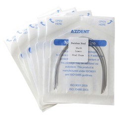 AZDENT Dental Orthodontic Rectangular Stainles Steel Arch Wire Ovoid/Nature Form