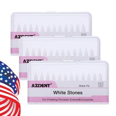 12pc/Set Dental White Polishing Stones Flame shape FG burs Arkansas Stone Points