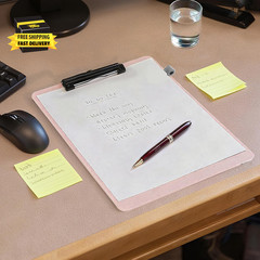Plastic Clipboards with Pen Holder, Thickened Clip Boards with Low Profile Clip,