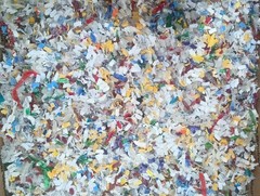 3-LB Multicolor Recycled & Shredded HDPE #2 Hi Density Polyethylene Lot#9