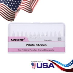 12pc/Set Dental White Polishing Stones Flame shape FG burs Arkansas Stone Points