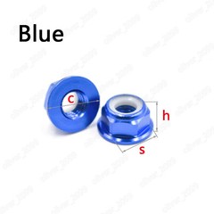 Multicolor Aluminum 6061 Hex Flange Lock Nut With Nylon Insert M2 M3 M4 M5 M6 M8