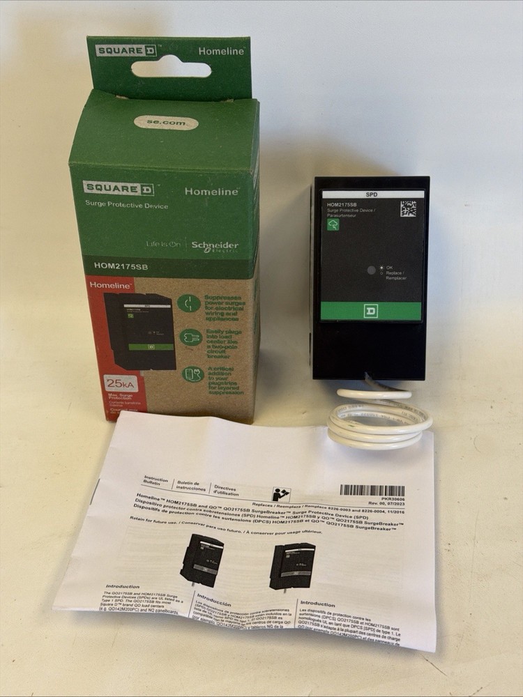 Square D HOM2175SB Surgebreaker 2P 120/240V 25kA Surge Protector *US SELLER NEW*