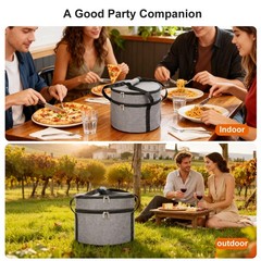 Wakaye Insulated Casserole Carrier for Hot or Cold Food, 9×13 Inches, Gray