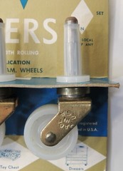 VTG MCM New NOS United States Floormates Casters Made USA Stem Type 5077 Wheels