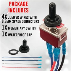 Momentary Reverse Polarity Switch 12V 30A DPDT 4 Pin On Off On Toggle Swit…