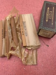 Excellent NOS Six 3/4” Round And 5- 1/2” Sqaure USA Norton India Stones
