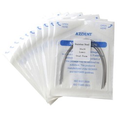 AZDENT Dental Orthodontic Rectangular Stainles Steel Arch Wire Ovoid/Nature Form