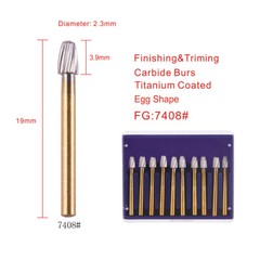 AZDENT Dental FG Tungsten Carbide Burs Dills Round Type For High Speed Handpiece