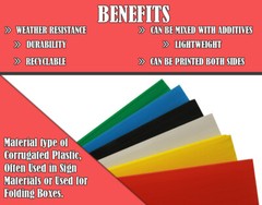 4mm Corrugated Plastic Sheets 18×24 24×36 24×48 36×36 Many Colors Coroplast Sign