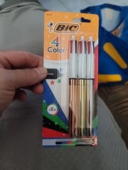 BIC 4-Color Shine Retractable Ballpoint Pen Medium Point 1.0mm Assorted Colors