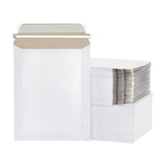 50 – 9×11.5 White Rigid Stay Flats Self-Seal Cardboard Envelope Mailers 9″x11.5″