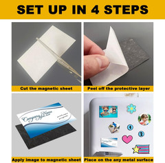 Business Card Magnets, 2X3.5 Inch,50 Pack, Peel and Stick Self Adhesive Magnetic