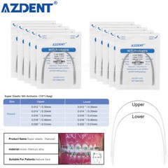 AZDENT Dental Orthodontic Super Elastic Niti Round Arch Wires Nature Form FDA