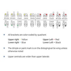 AZDENT Dental Orthodontic MIM Monoblock Brackets Braces Mini Roth/MBT Hooks 345