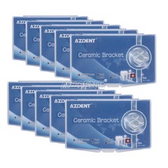 AZDENT Dental Orthodontic Ceramic Clear Brackets Braces MBT/Roth.022 Hooks 3 4 5