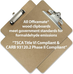 Recycled Wood Clipboard Letter Size Low Profile Clip 9×12.5in Brown