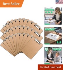 Clipboards Set of 30 Hardboard Clipboard Low Profile Clip A4 Letter Size Clas…