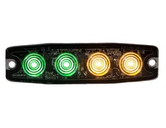 Buyers Products Ultra Thin 4.5 Inch Green/Amber LED Strobe Light