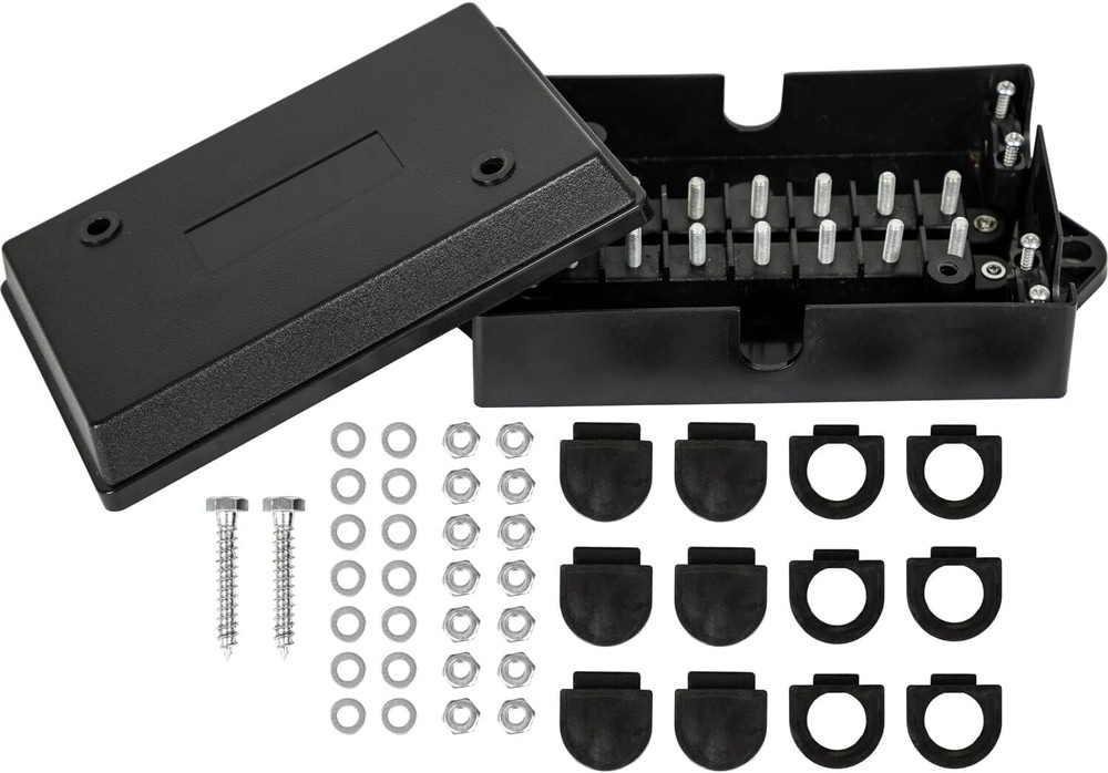 Buyers Products 5601114 Polypropylene Electrical Junction Box with 14 Terminals