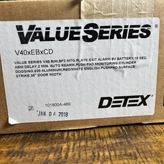 NIB Detex V40 Value Series Rim Exit Device 36” Aluminum Finish V40xEBxCD