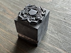 Antique All Metal Letterpress PRINTING BLOCK – United States Coast Guard Seal