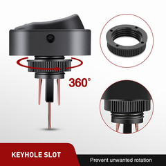 5PCS LED Lighted Rocker Switch 12V Illuminated on off Toggle Switches 30A 3Pin S