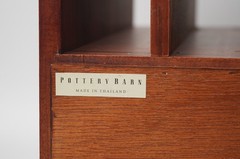Pottery Barn Thailand Mission Style Wood Desktop Organizer 2 Drawers