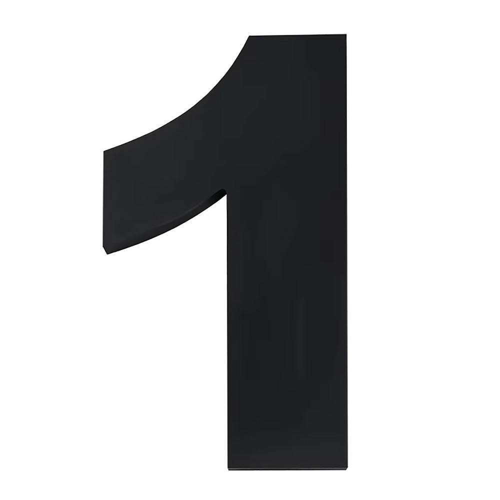 12 Inch Address Numbers For Commercial Building 3/8″ Thick Black Acrylic Bold