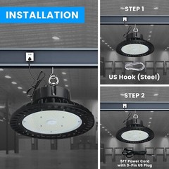 240W UFO LED High Bay Light 5700K Industrial Led Shop Lights for Warehouse, Gym