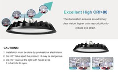 12Pcs UFO Led High Bay Light 200W Commercial Industrial Warehouse Factory Light
