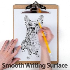 Officemate Recycled Wood Clipboard Letter Size Low Profile Clip 9 x 12.5 Brown