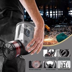 Full Face Respirator Gas Mask w/ Filters -2PCS 40mm Activated Carbon Filter 6800