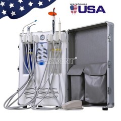 Dental Portable Delivery Air Compressor Unit +Ultrasonic Scaler +Curing Light 4H