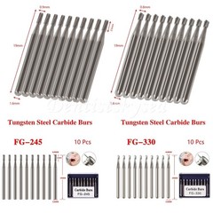 Dental Carbide Burs FG 330 245 Burs High Speed Friction Grip Pear