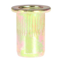 100 Pcs M6 Metric Carbon Steel Rivet Nut Flat Head Threaded Insert Nutsert US