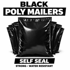 Black Poly Mailers Shipping Bags Self Seal Envelopes for eBay Shipping Bulk