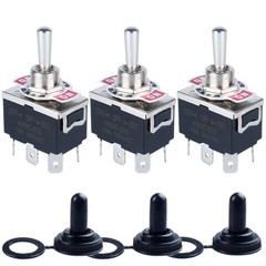 Momentary 6Pin Toggle Switch 30A 12VDC/ 20A 120VAC ON/Off/ON 3 Positions Elec…