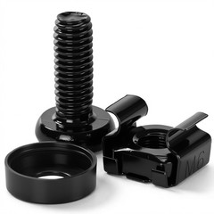 50 Pack M6 x 16mm Rack Mount Cage Nuts, Screws & Washers for Server Cabinet, …