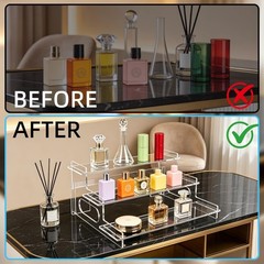 Clear Acrylic Display Risers – 3-Tier Shelf Stand for Cupcakes, Perfume, Figu…