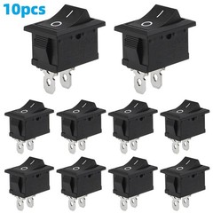 10Pcs Snap-In Rocker Switch ON/OFF 2 Pin SPST 125V 250V Car Boat