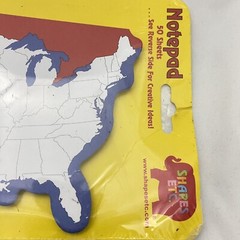 USA United States Of America Map Shape Vintage Notepad Shapes Etc 50 Sheets