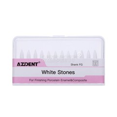 12pc/Set Dental White Polishing Stones Flame shape FG burs Arkansas Stone Points