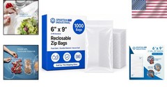 Clear 6×9 Ziplock Bags – 2 Mil Thickness, 1000 Pack