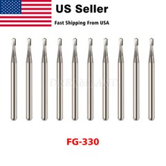 Dental Midwest FG 330 Regular Shank Pear Shaped Carbide Burs 100/Pk