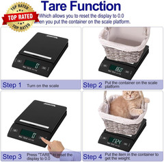 50 Lb All-In-One Black Digital Shipping Postal Scale with Adapter (W-8250-50B)