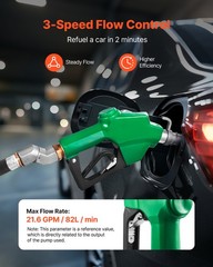 VEVOR 1 in NPT Automatic Fuel Nozzle 1-3/16 in Spout Auto Shut Off Diesel Nozzle